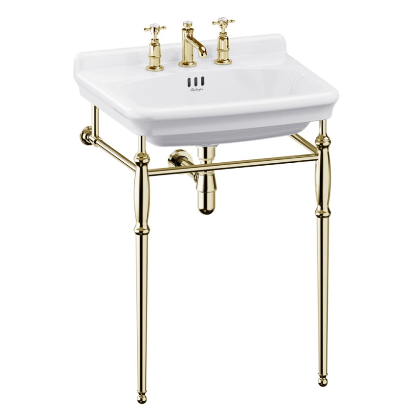 Burlington Guild 620mm Gold Wash Stand & Basin